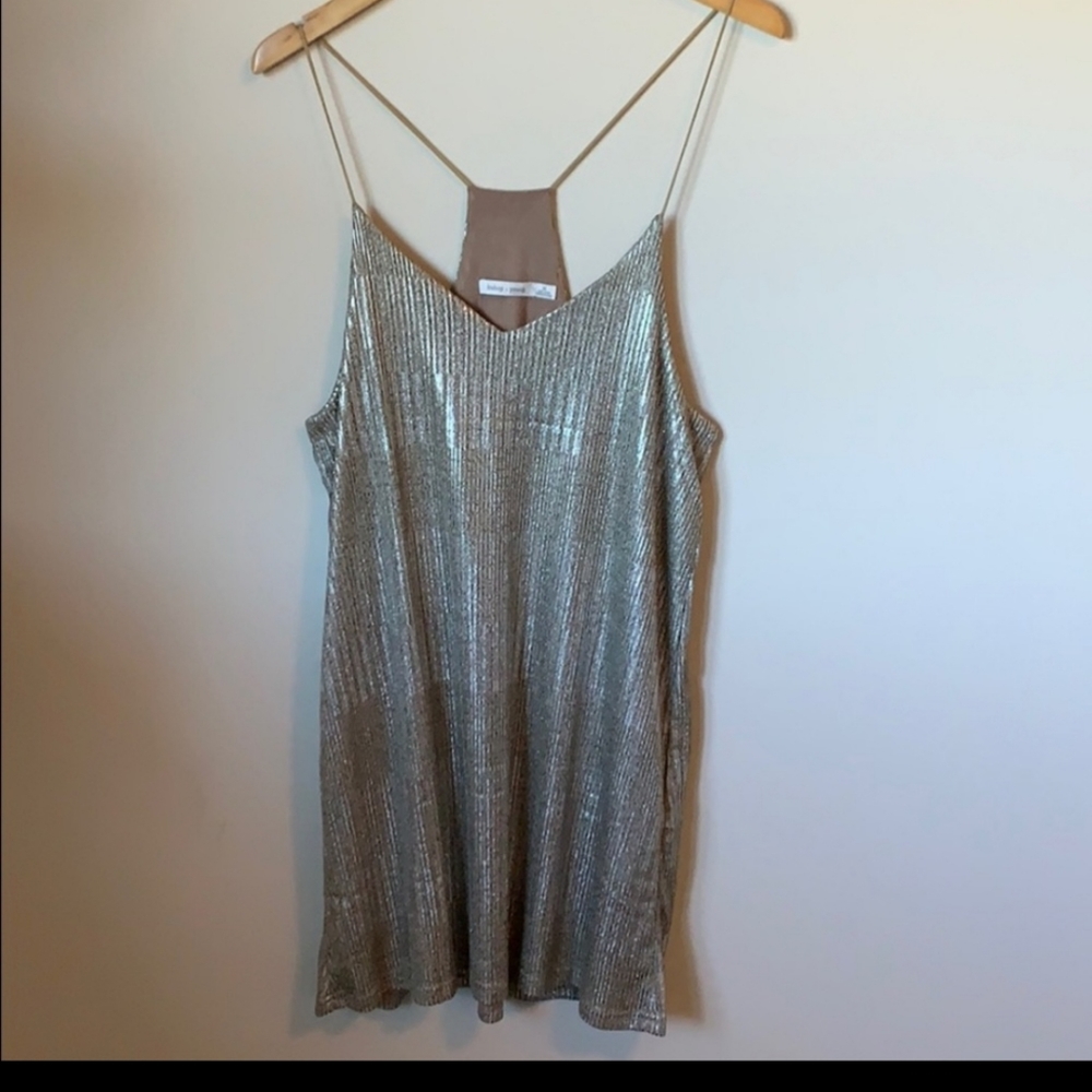 Bishop+Young dress- silver racer/spaghetti